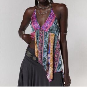 Urban Outfitters Silence + Noise Luisa Tunic Halter Top